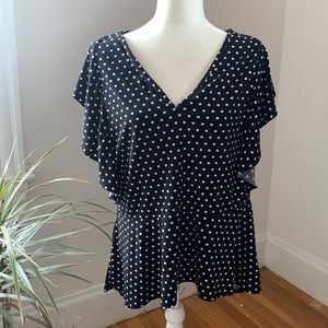 New York & Company Baby doll ruffled sleeve blouse